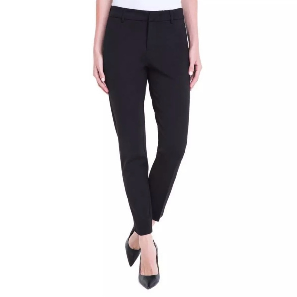 Liverpool Los Angeles Kelsey Knit Trousers: Black Ankle Pants